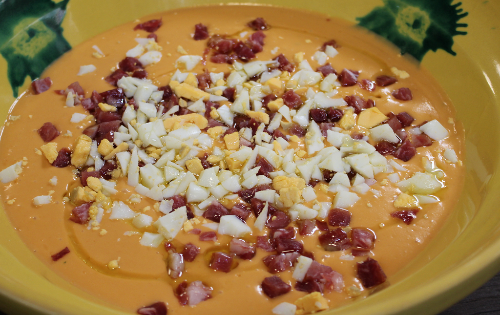 Receta salmorejo con pimiento